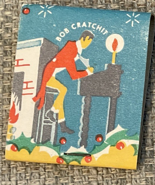 RARE Dicken’s Christmas Carol Vintage Advertising Matchbook Paper Cover Diamond