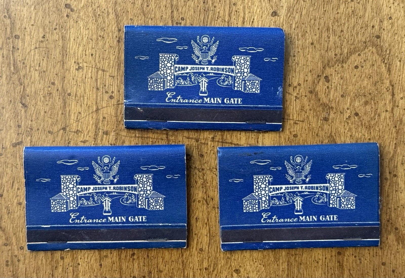 (3) VINTAGE Camp Robinson Arkansas FULL Matchbooks United States Army