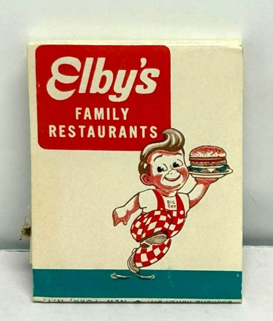 Vintage Elby’s Family Restaurants Carry-Out Service Matchbook Unstruck