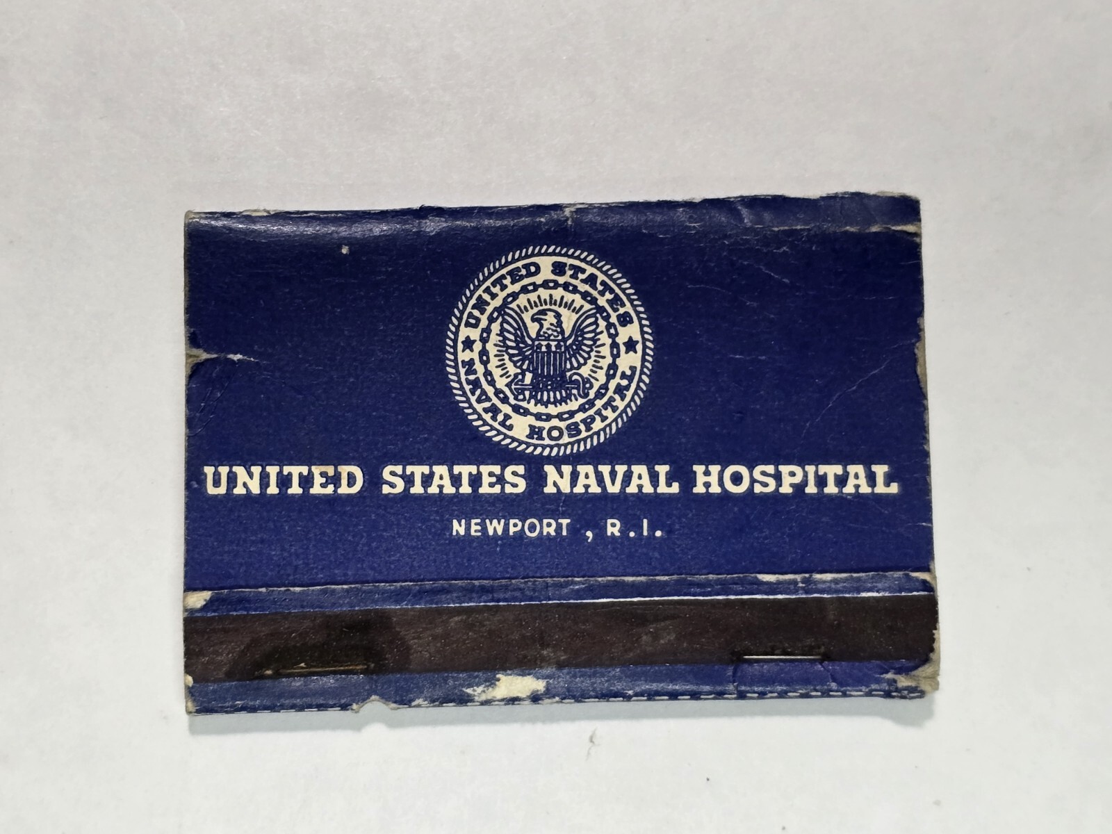 Vintage United States Naval Hospital Newport RI Matchbook