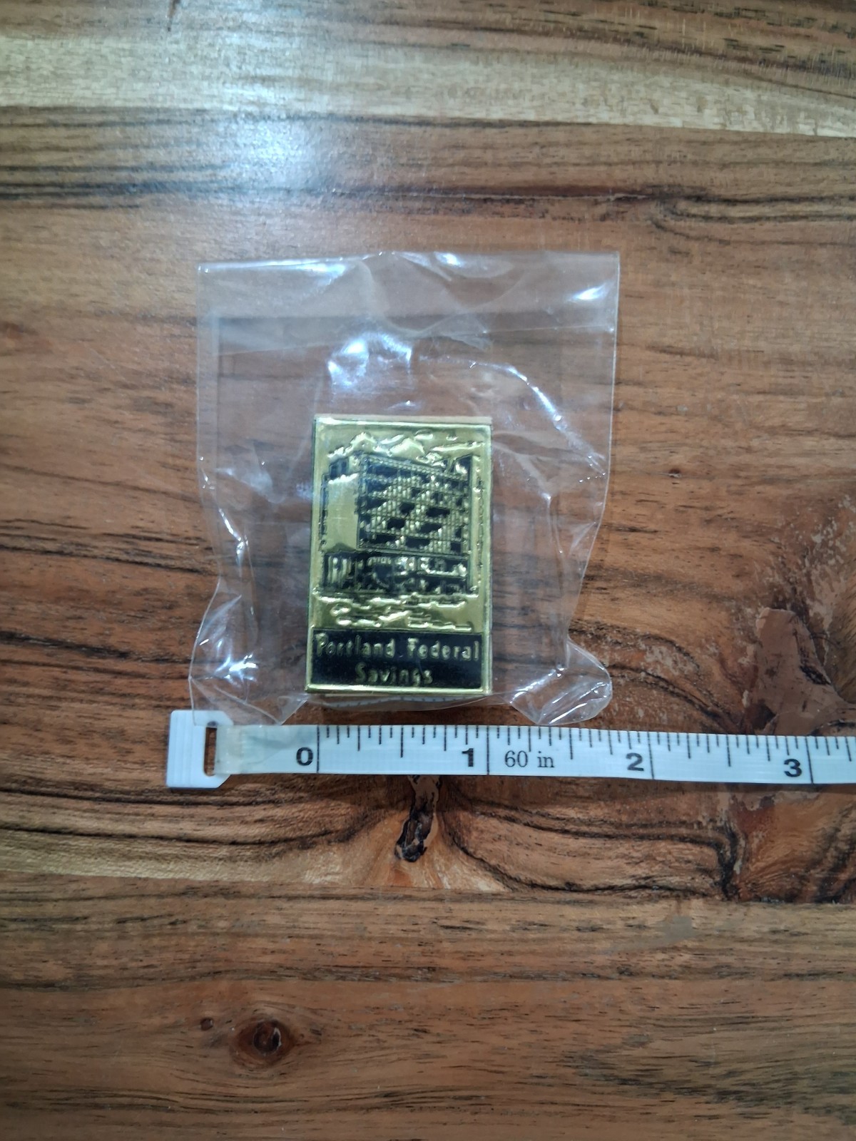 Rare Vintage Portland Federal Savings Matchbox With Black Match Heads Unstruck