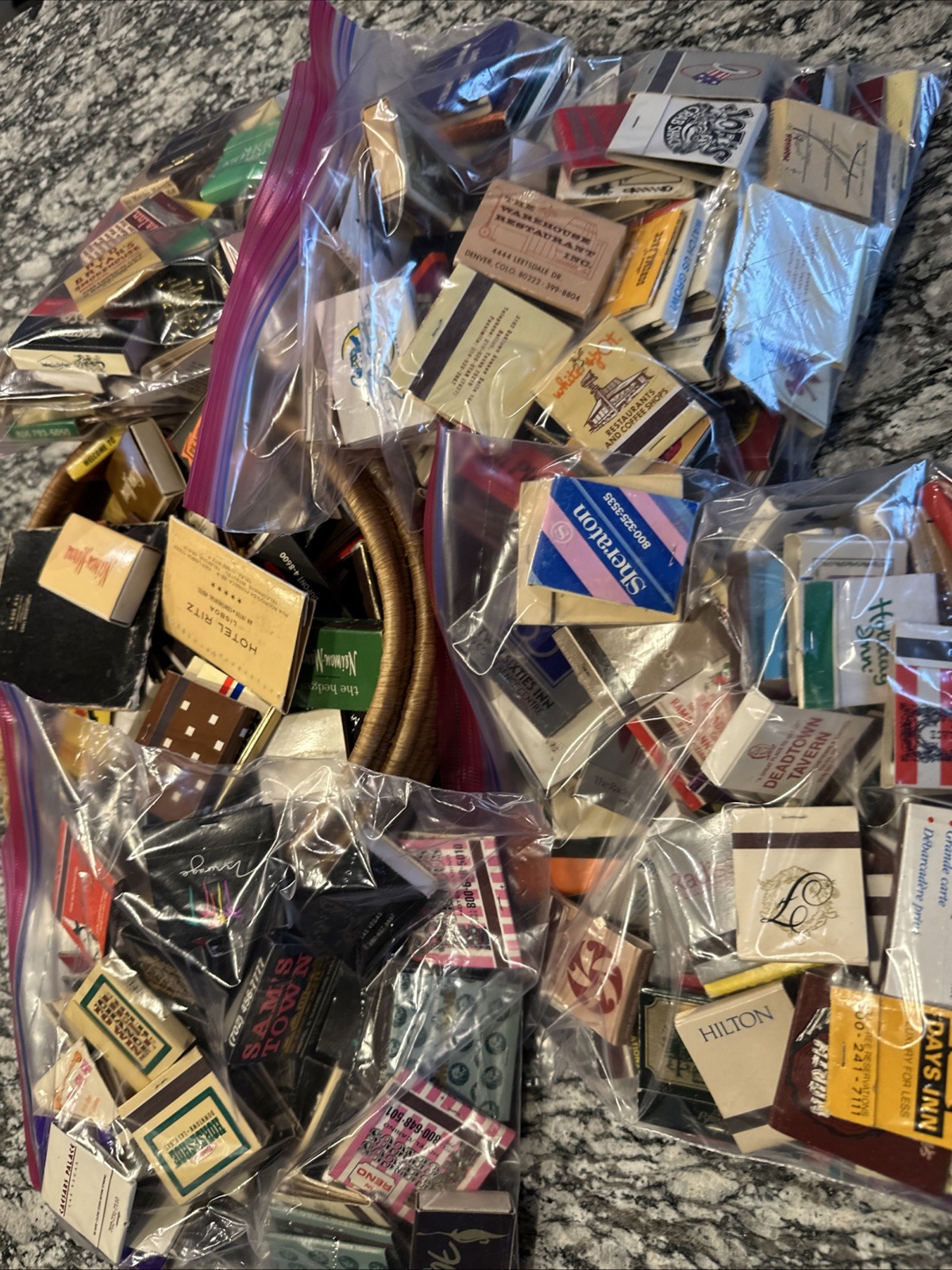 Vintage 100 Matchbooks Lot Hotel Restaurant Casino Advertising Free Shipping