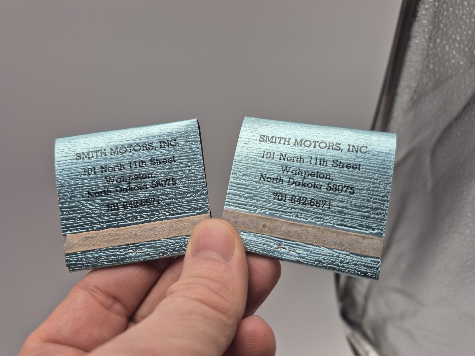 Vtg Lot of 2 Matchbook Wahpeton North Dakota Cadillac Dealership Unstruck Full
