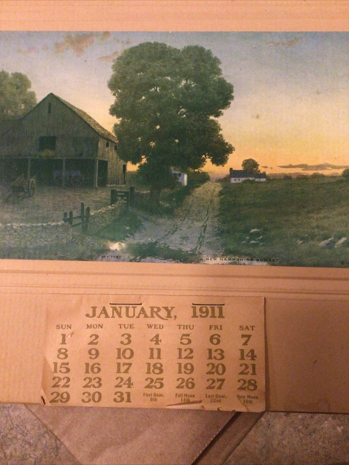CARDBOARD 1 ST NATIONAL BANK AUSTIN MINN 1911 CALANDER Advertising Minnesota