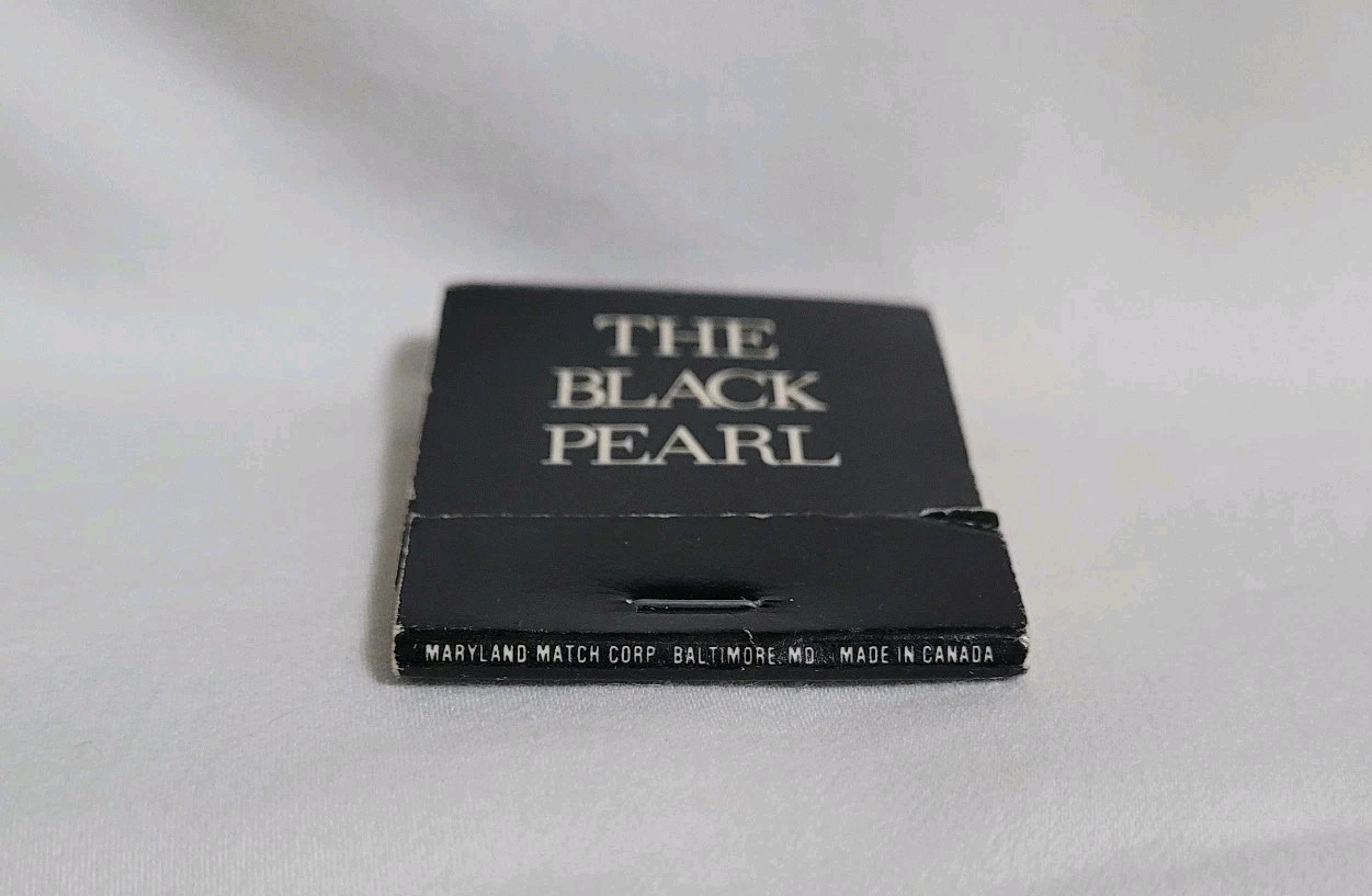 Vintage Matchbook The Black Pearl Restaurant Baltimore Maryland Advertising