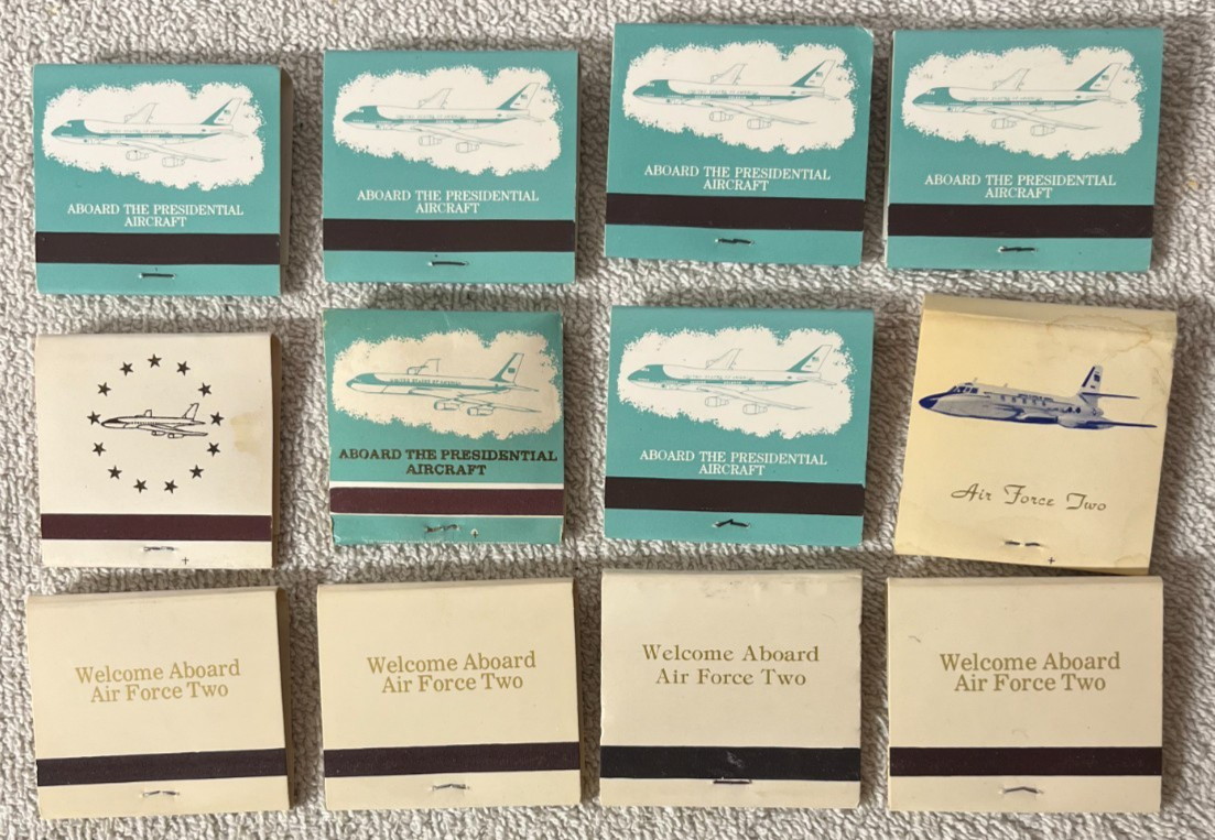 Vintage Lot of 12 MATCHBOOKS Presidential & Vice of The United States Seal