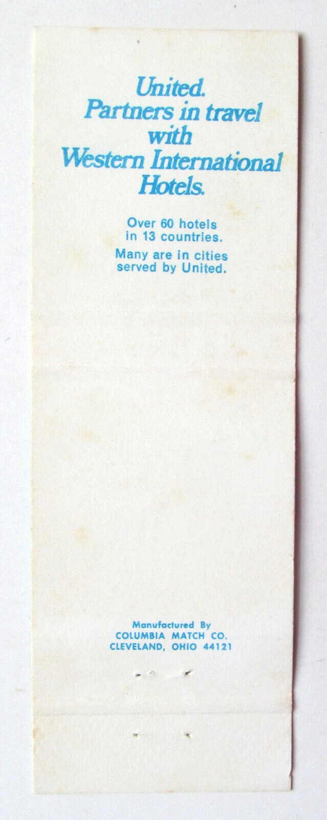 United Air Lines 747 & DC-10 – The Friend Ships 20 Strike Matchbook Cover