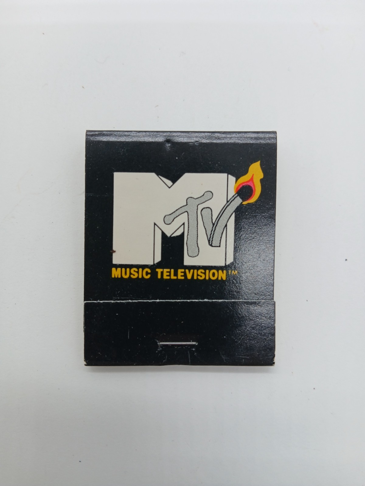 Vintage MTV Music Television (Black) Matchbook Advertising Full
