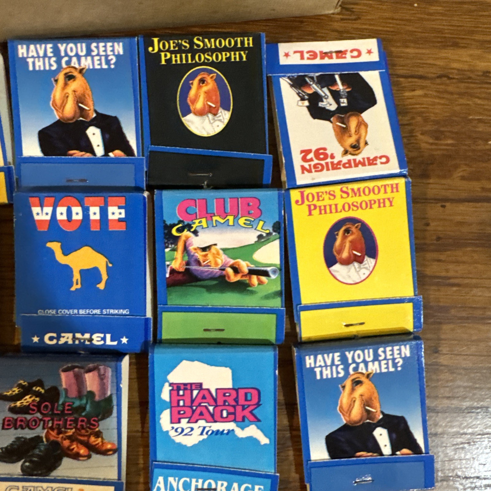 Lot of 54 VTG Camel Cigarette Advertising Matchbooks Club Joe Cool 1990s Promo