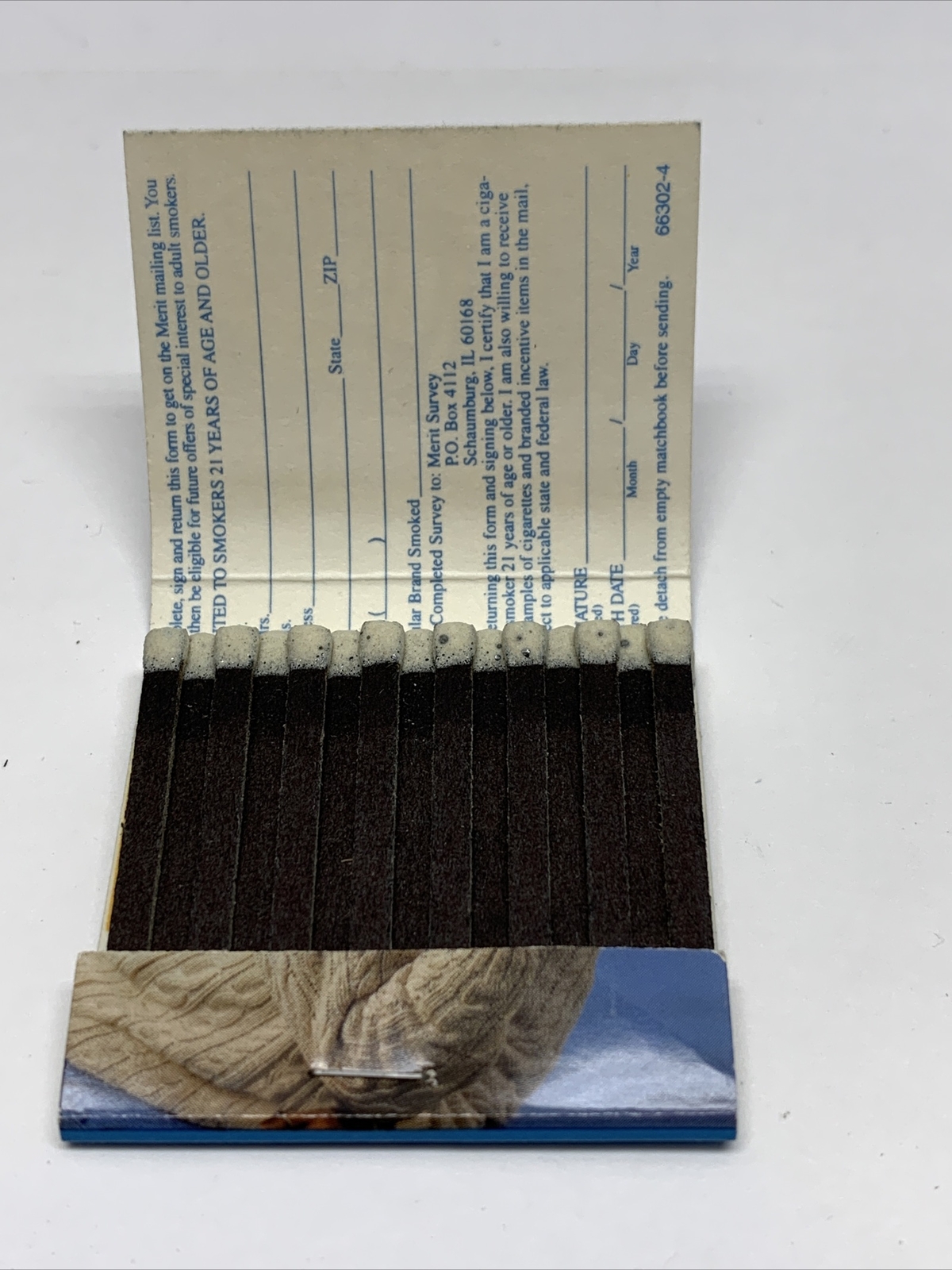 Vintage Matchbook Cover Merit Cigarettes Yes You Can! Unstruck Kg