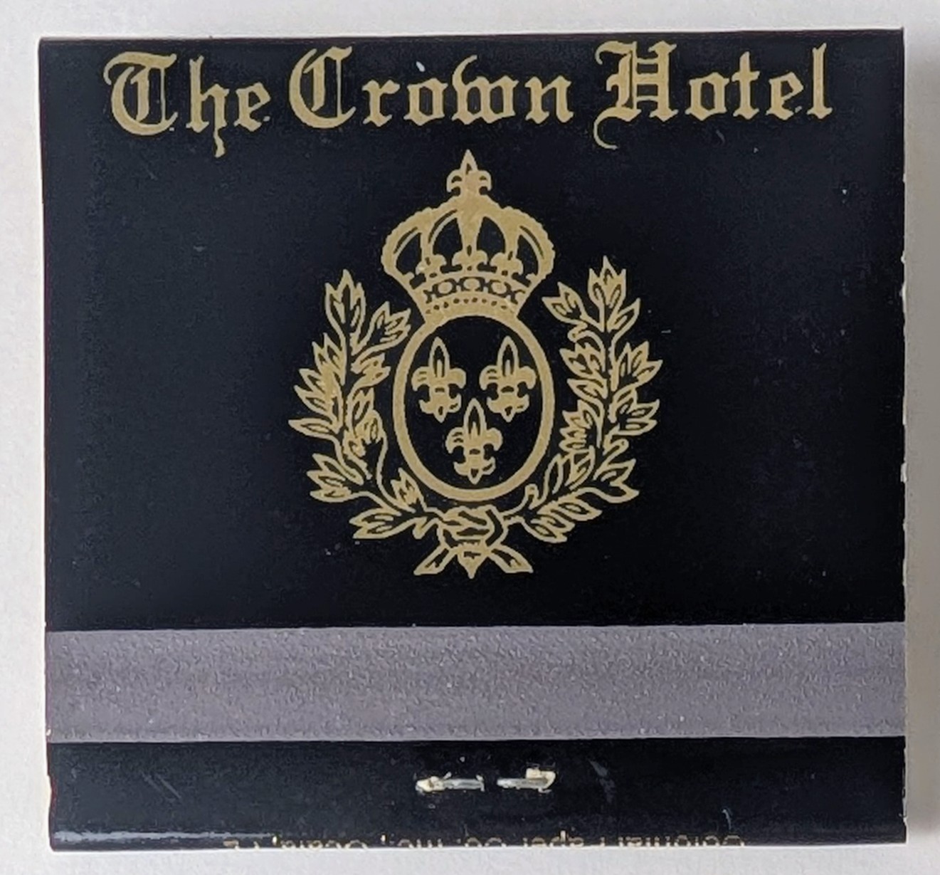 Vintage Crown Hotel Matchbook Inverness Florida FL Full Unused Black Gold