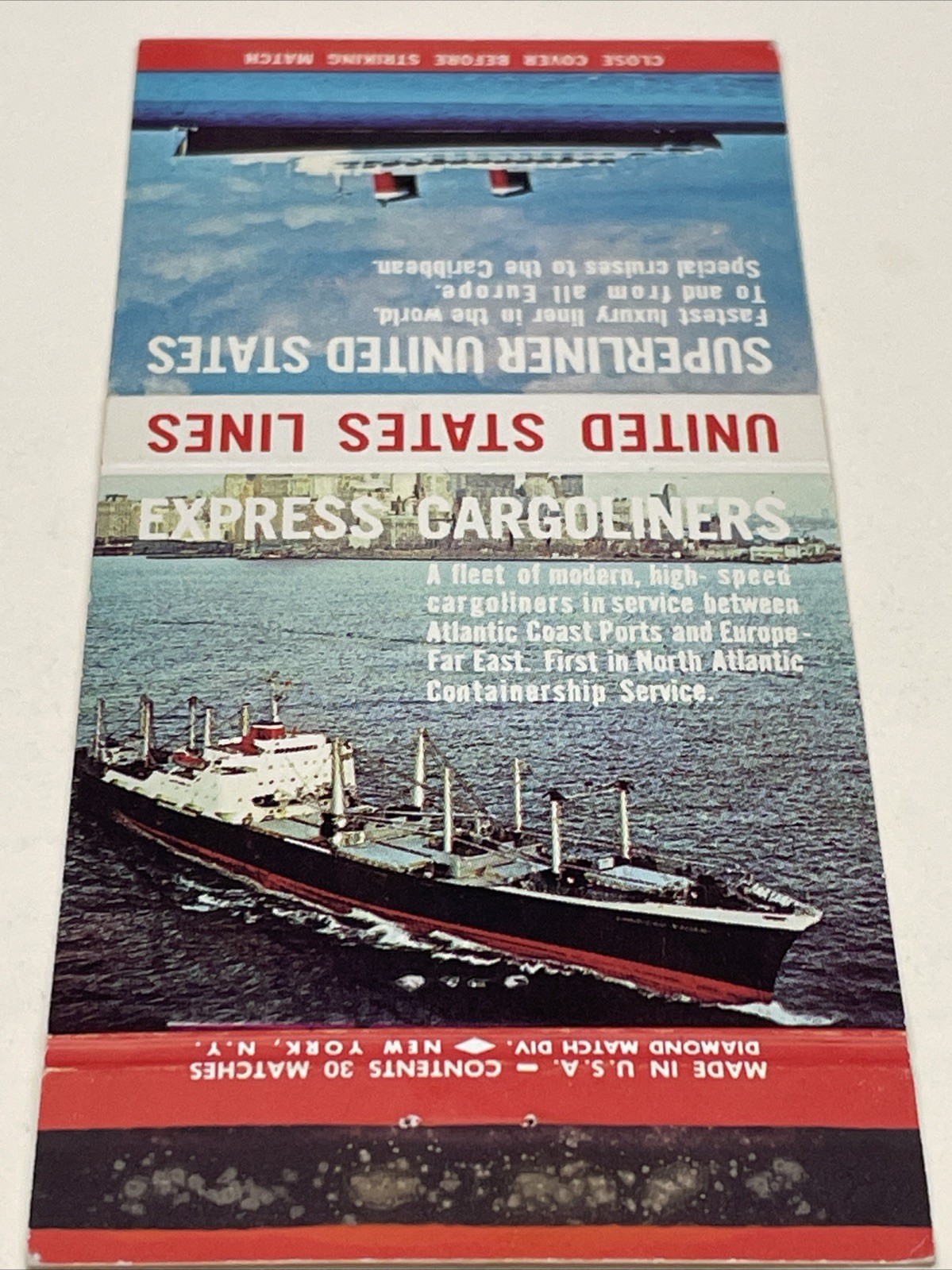 Matchbook Covers United States Lines Super Liner United States Vintage gmg