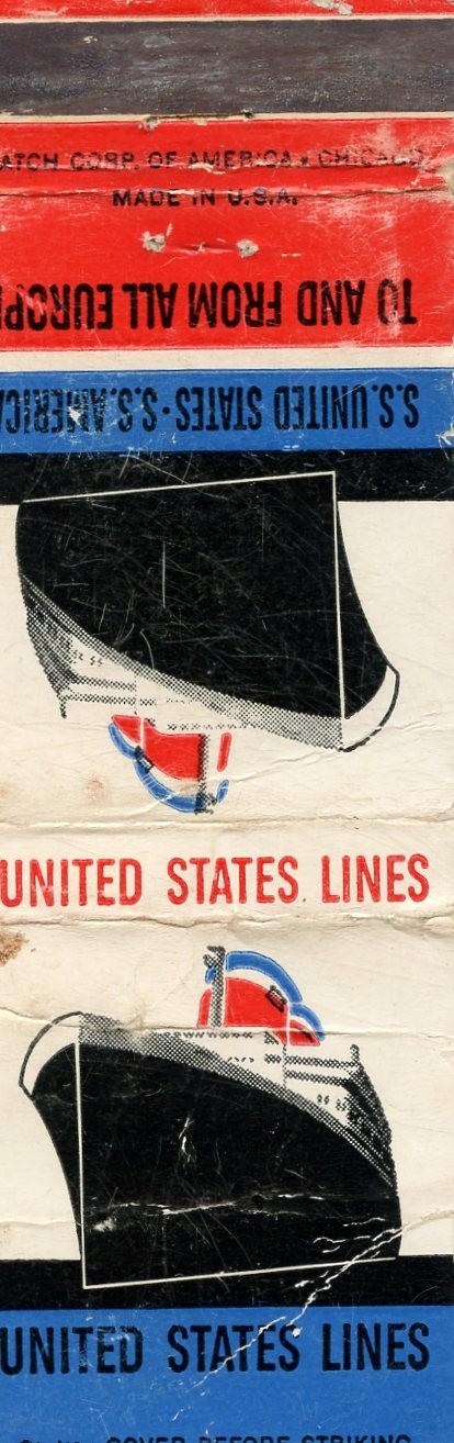 United States Lines Matchbook