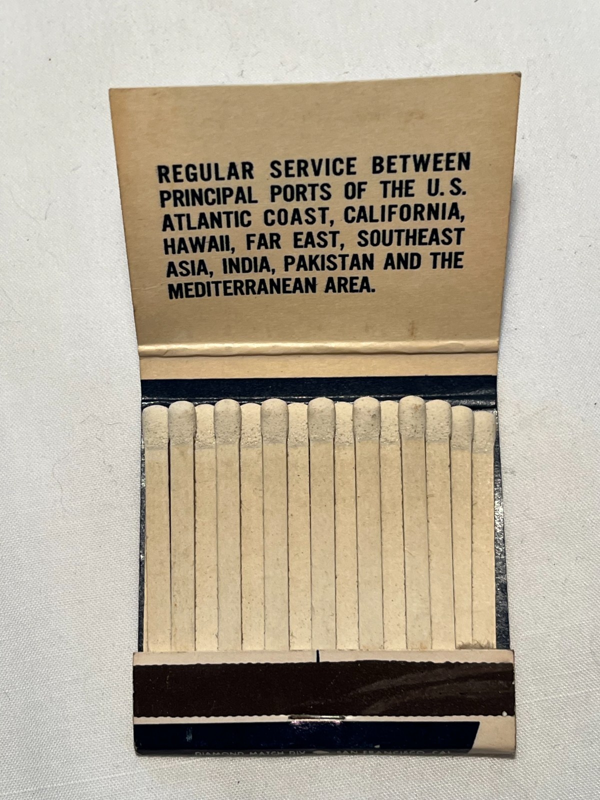 c1950-60s American President Lines Aviation Airplane Advertising Matchbook