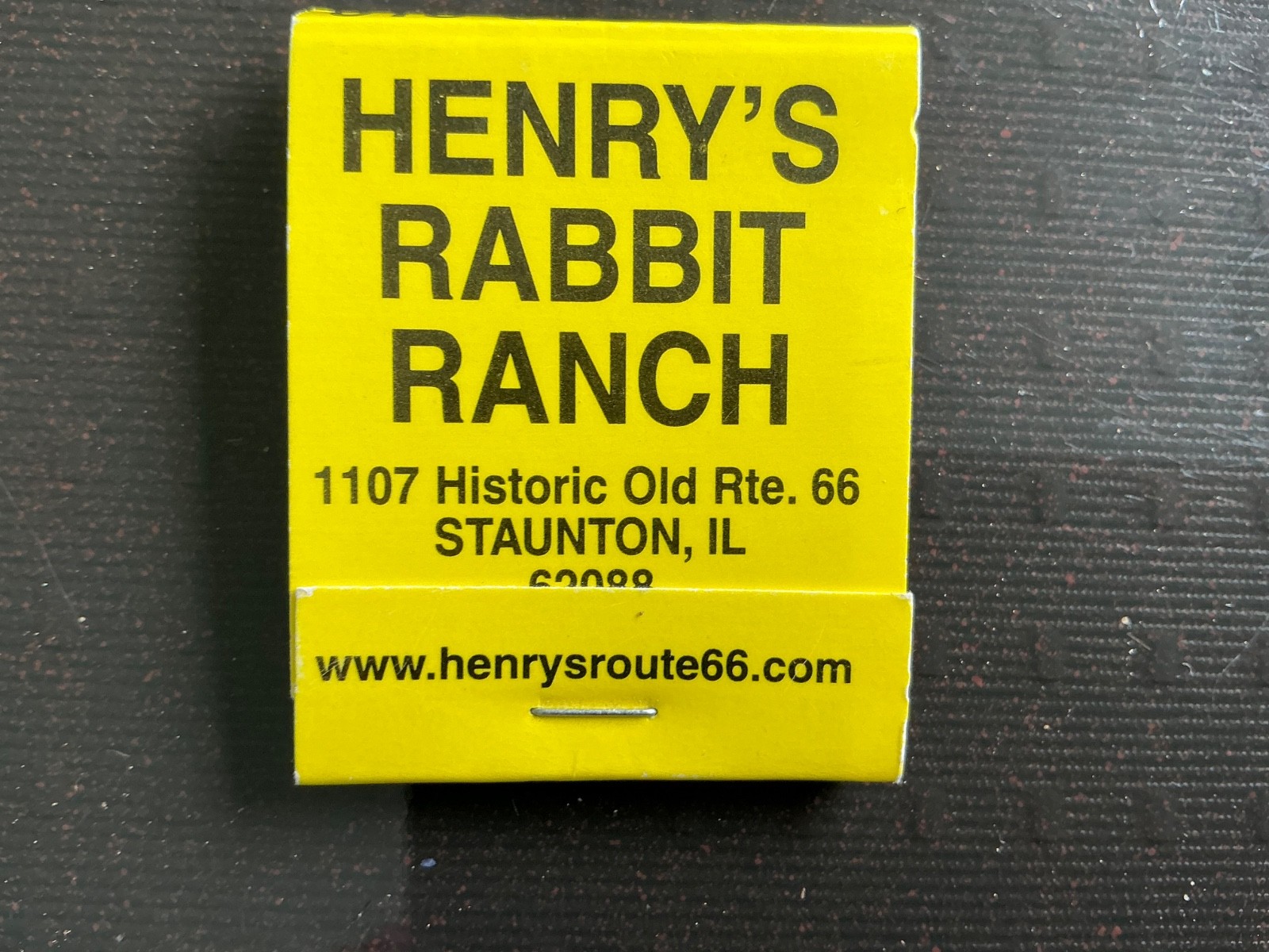 Henry’s Rabbit Ranch unused book matches from Route 66, now closed, Free S&H!