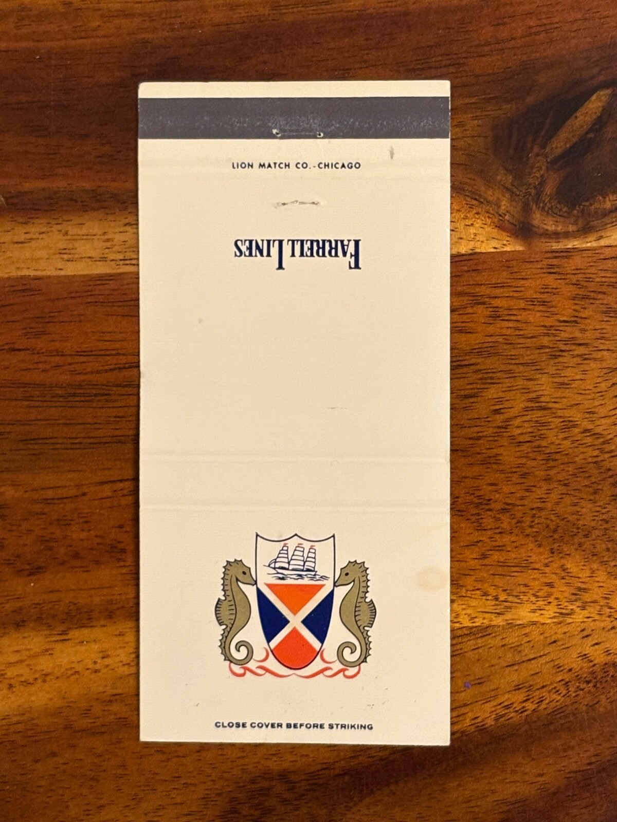 American Flag Steamship Line Matchbook Cover United States Australia New Zealand