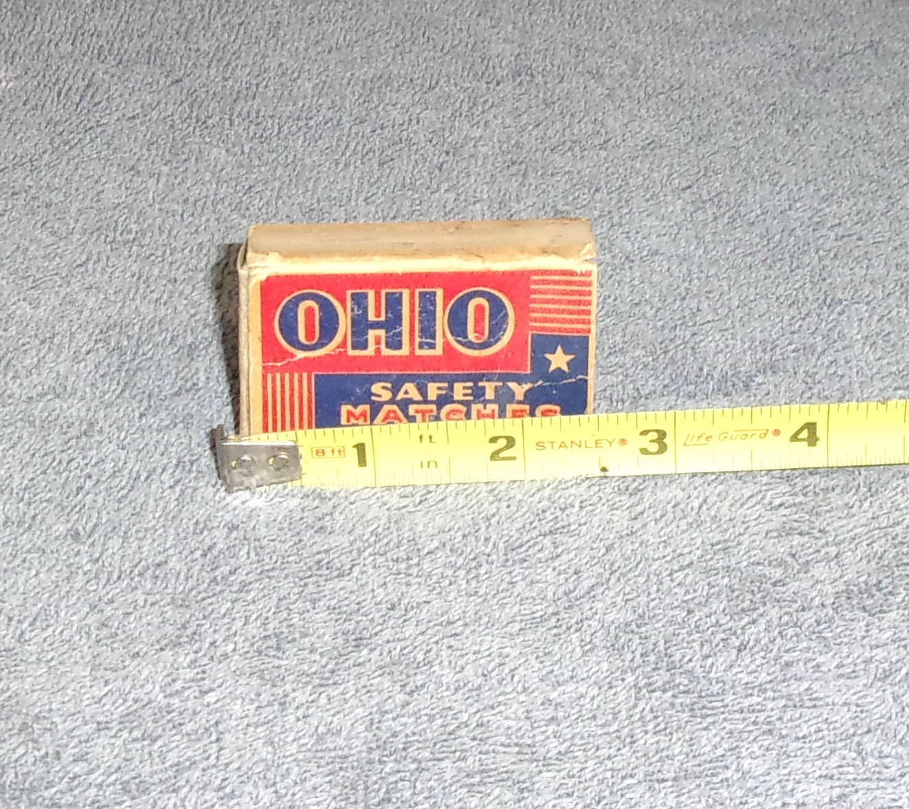 VINTAGE OHIO MATCH CO. SAFETY MATCHES CARDBOARD MATCH BOX EMPTY (NO MATCHES)