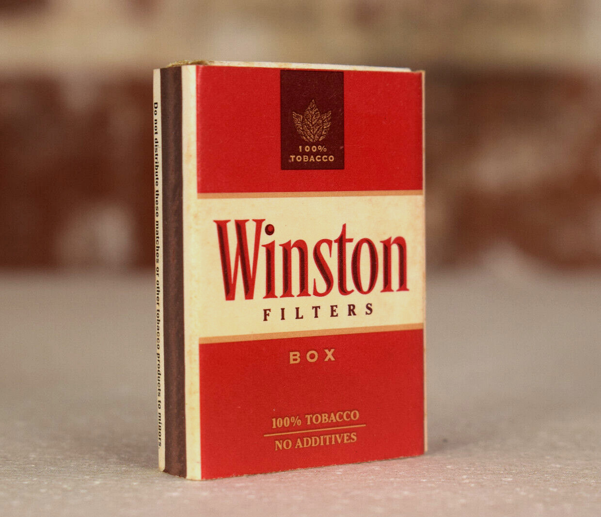 Vintage Winston Cigarettes Box of Wood Matches Advertising