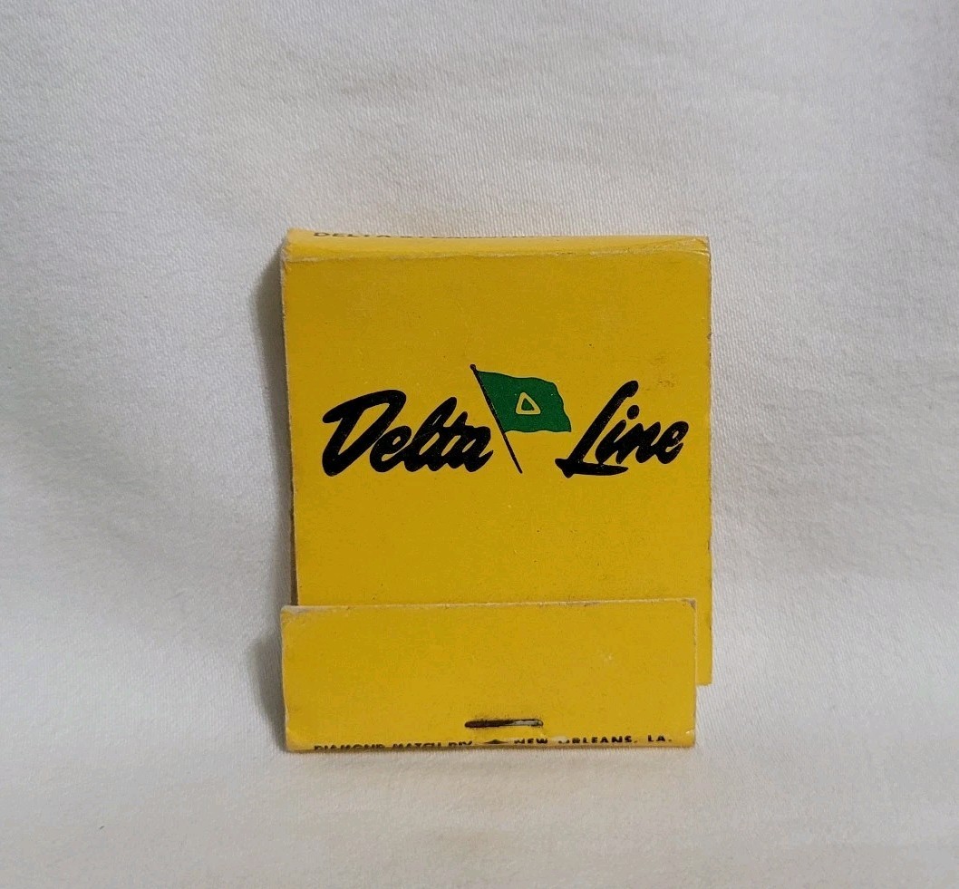 Vintage Delta Steamship Lines Matchbook Advertising Matches Full