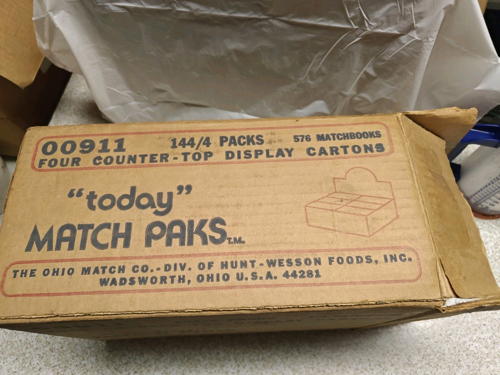 Match Paks Ohio Match Co With Original Display Carton And Cardboard Box NOS