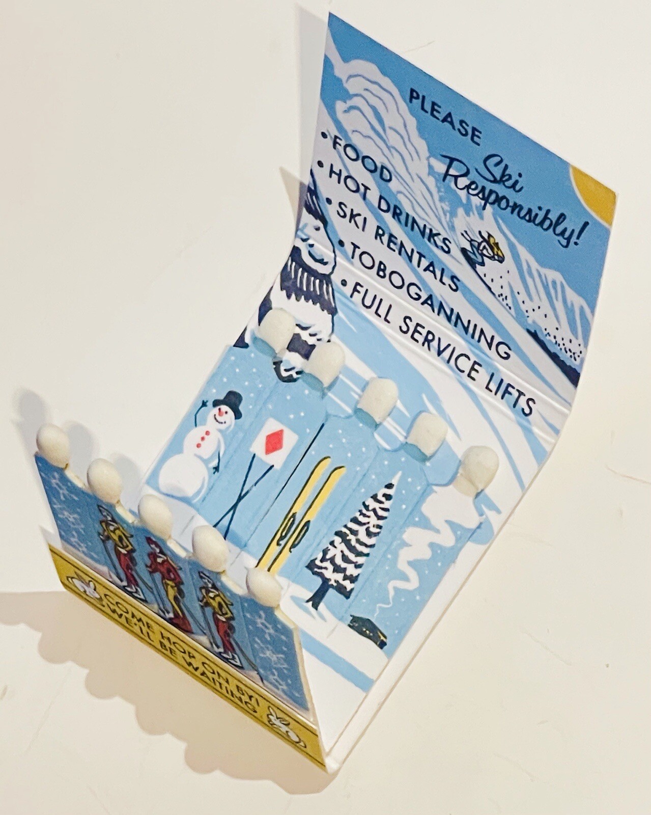 Feature Matchbook “The Bunny Hill” MCM Design Ski Bunny
