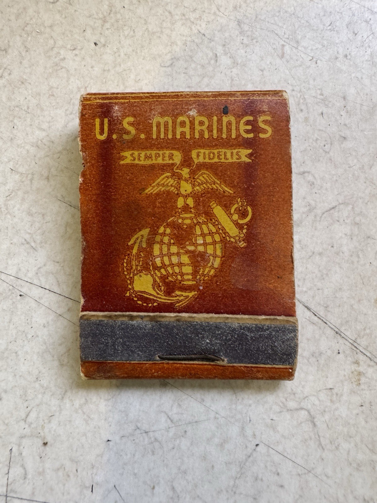 Rare Vintage U.S. Marines Matchbook Only 1 Missing Lion Match Co United States