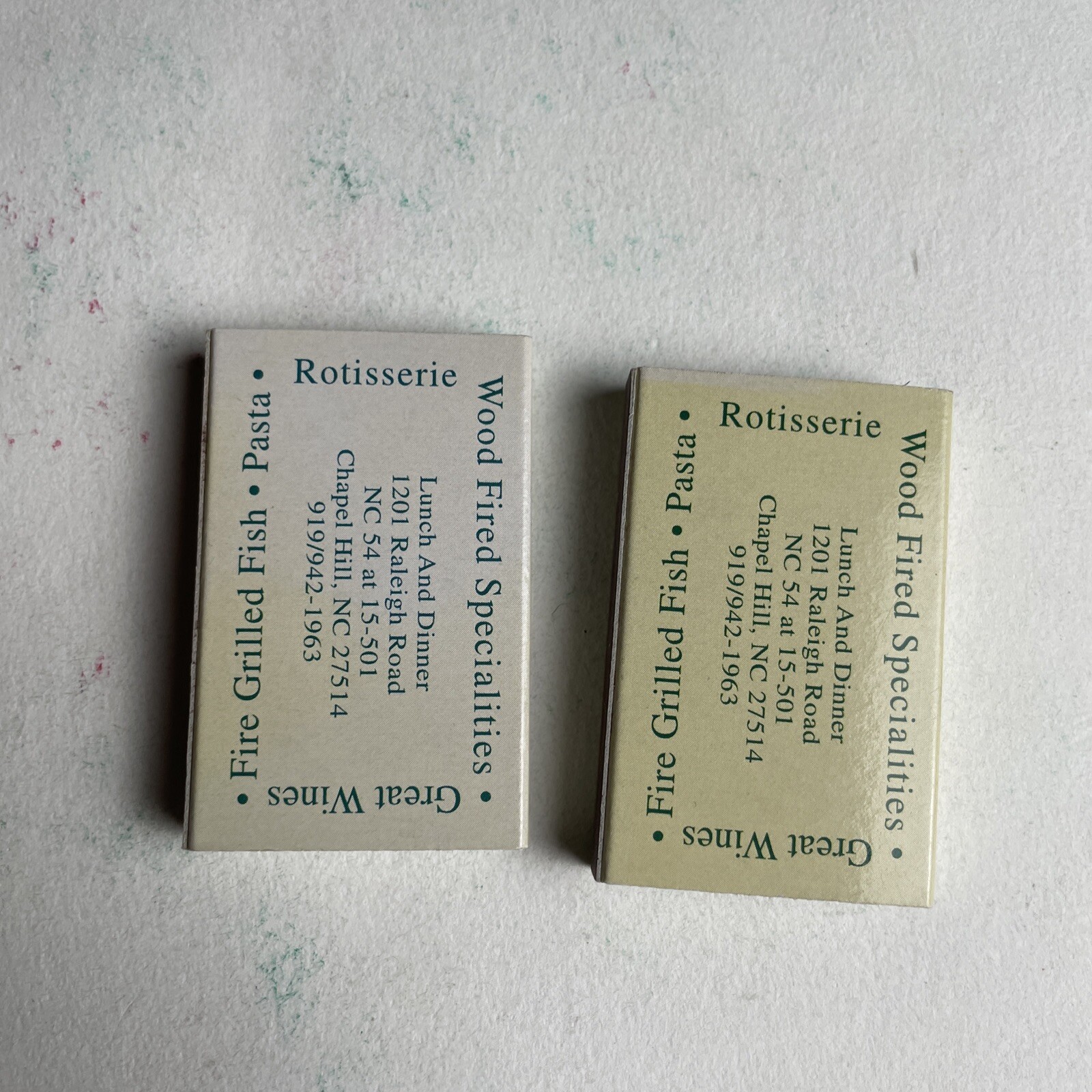 Vintage Matchbook The Grill Glen Lennox Lot of 2