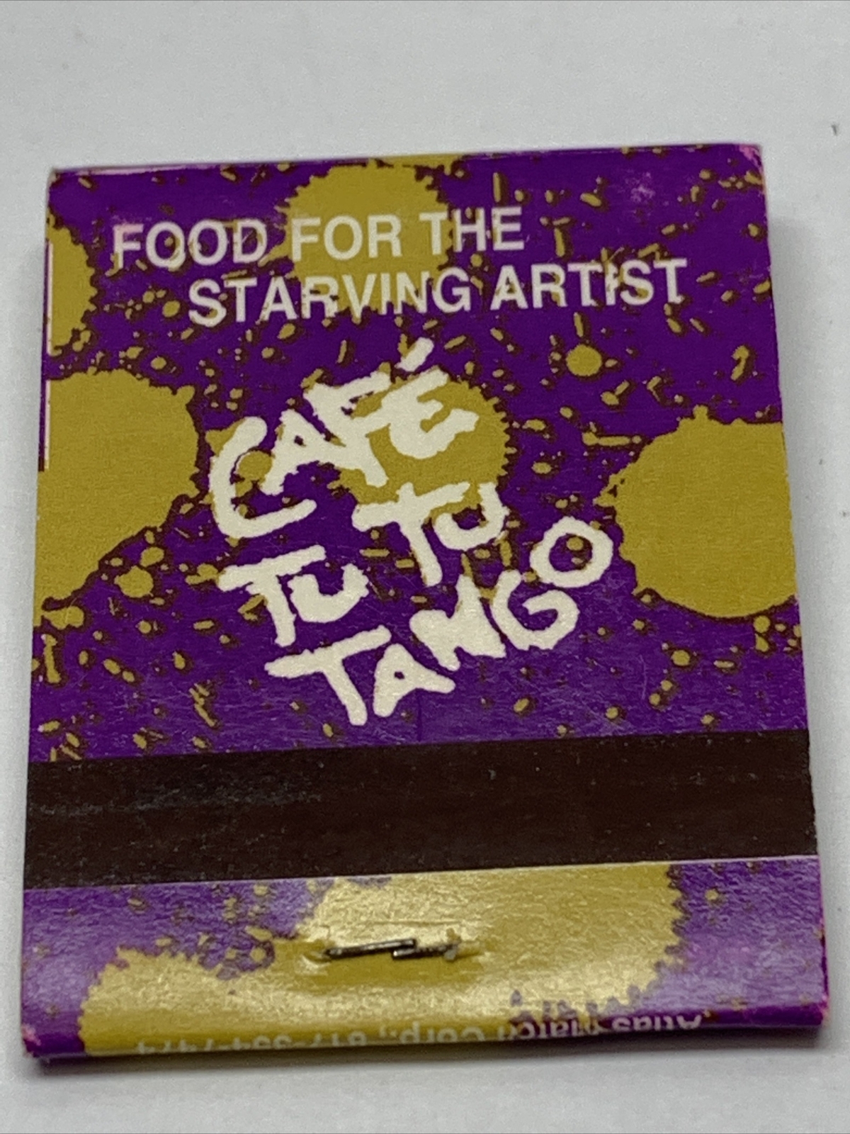 Vintage Matchbook Cafe’ TuTu Tango Orlando & Miami, Fl Atlanta, Ga gmg