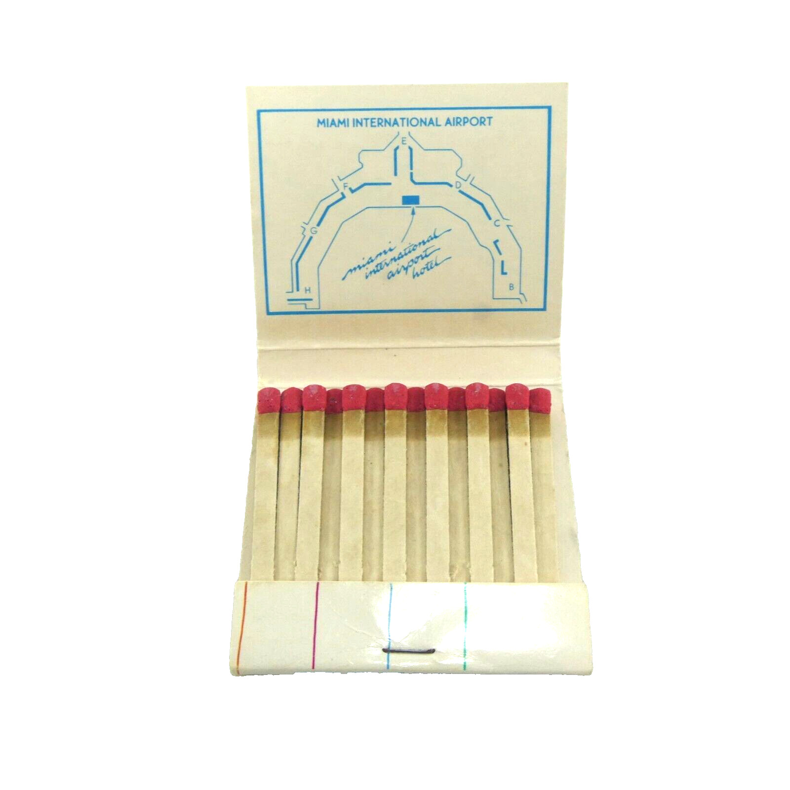 Vintage New Miami International Airport Hotel unstruck Matchbook