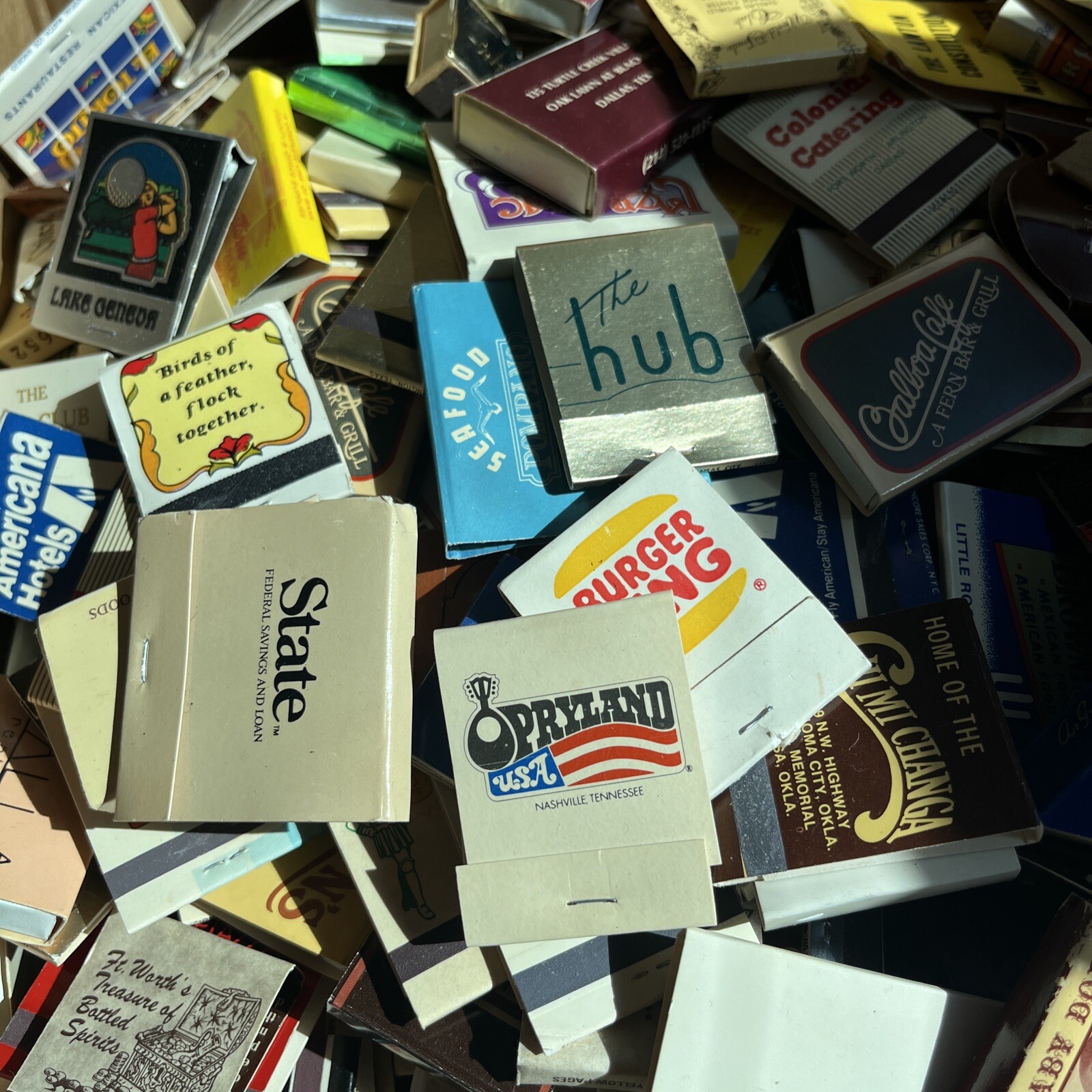 FRESH Lot of 65 Estate Mint Batch Vintage Full Unused Matchbooks No Dups Look😉