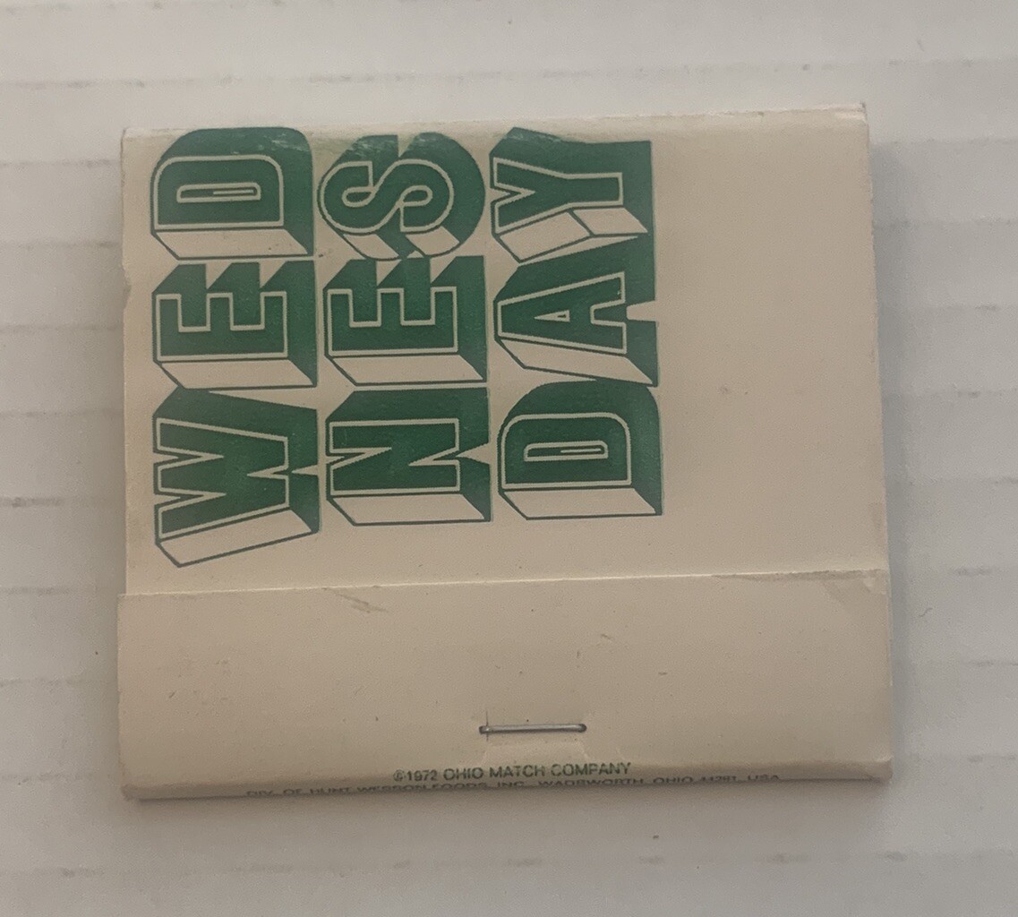 Vintage Wednesday Matchbook Full Ad Unstruck Matches Souvenir Halfway To Friday