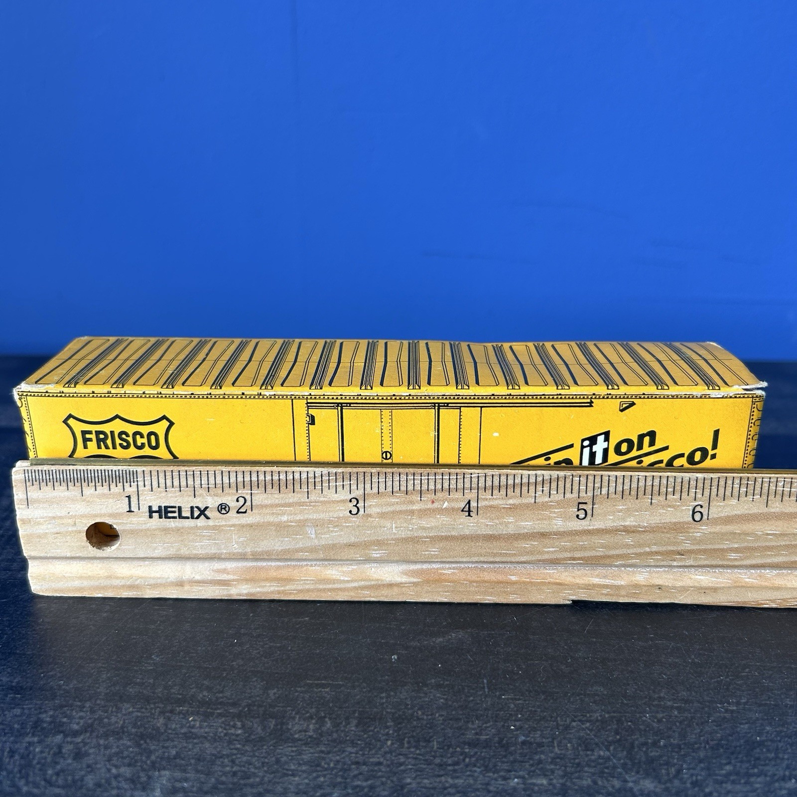 VTG Ship it on the Frisco Line Boxcar w/ 25 Matchbooks Cardboard Train Railway