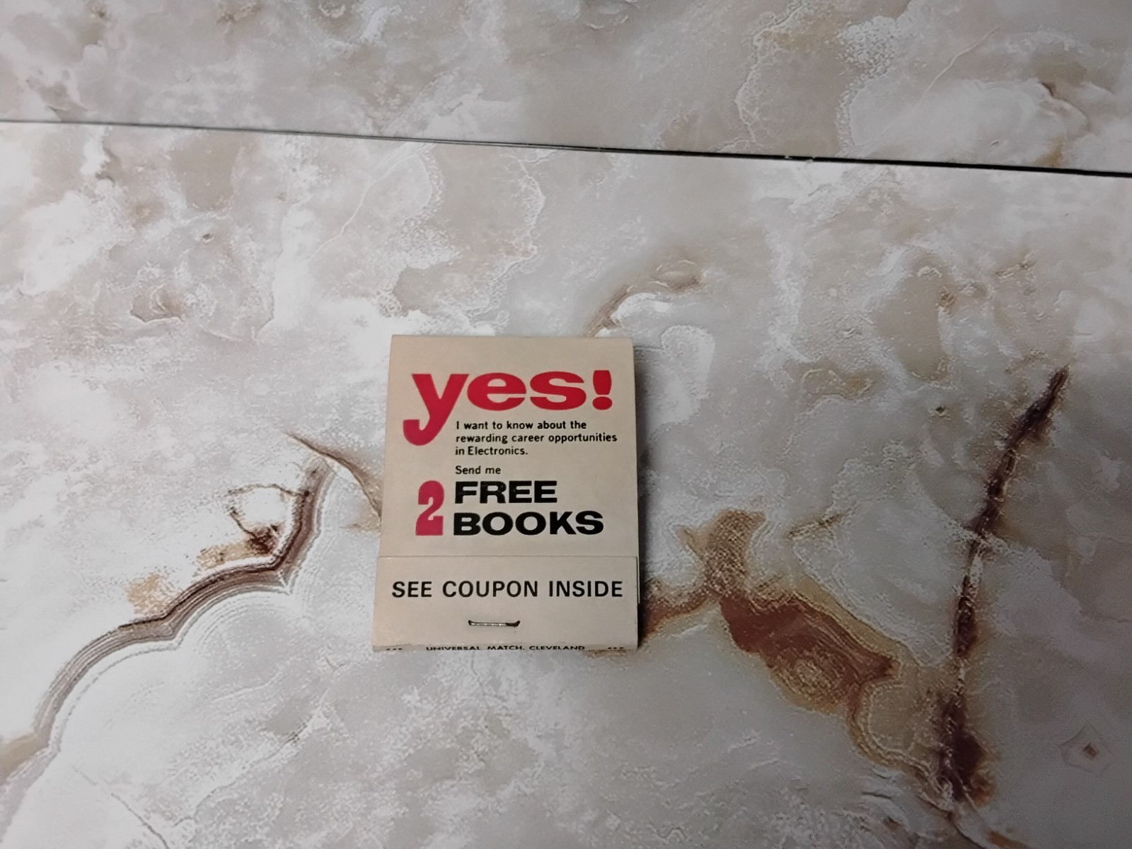 Vintage Matchbook – Yes! 2 Free Books Cleveland Institute of Electronics