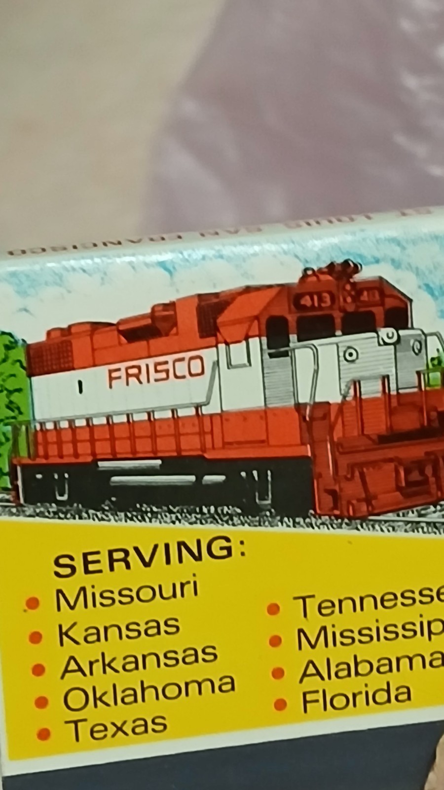 Railway Shipping, Nice Matchbook Unstruck Mint VTG St. Louis San Francisco Line