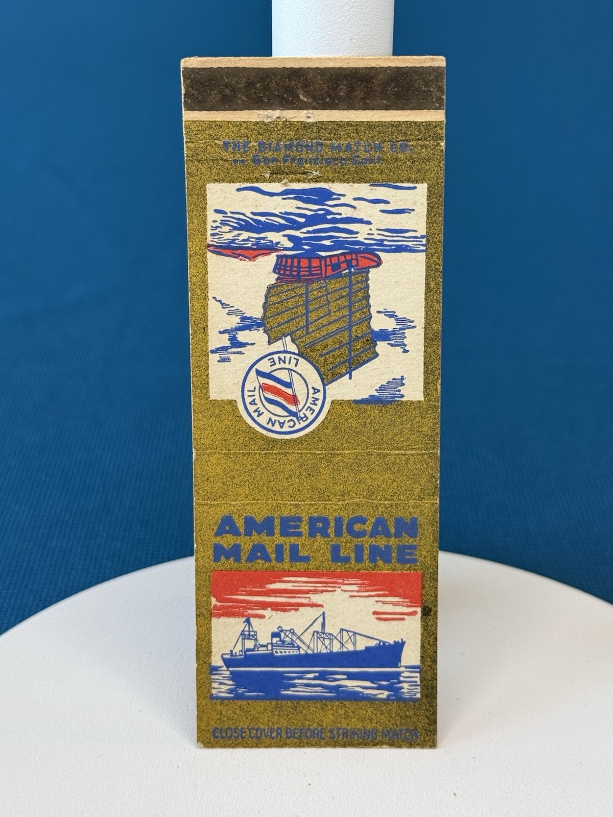 American Mail Line Shipping VTG Matchbook Cover #101