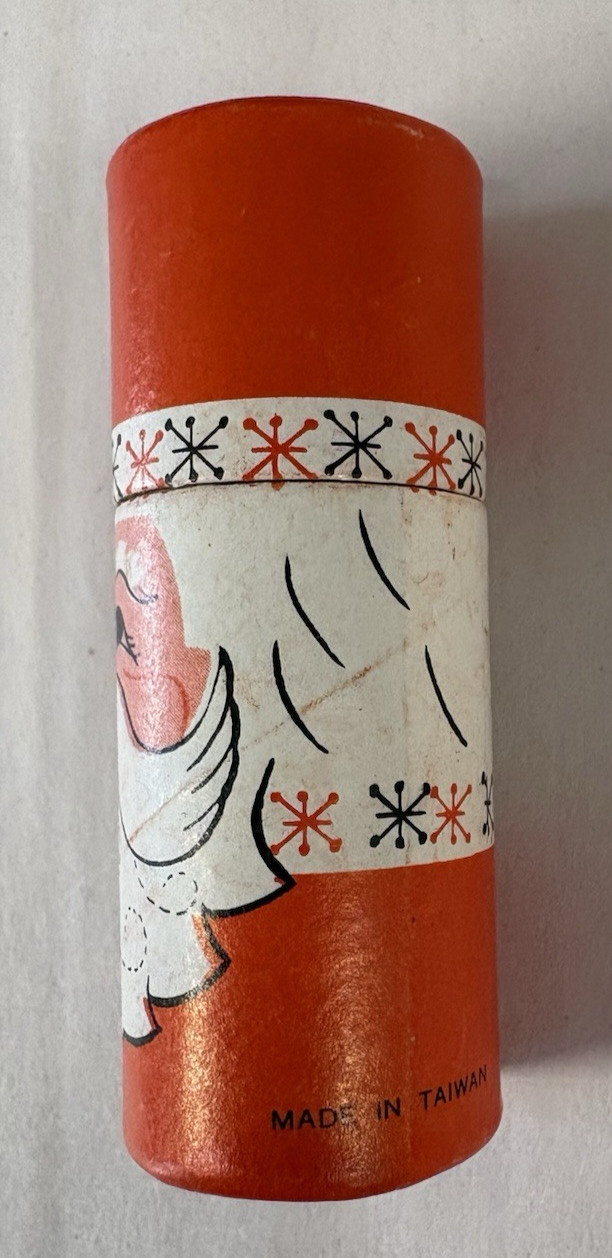 SANTA MATCHES-VINTAGE-CARDBOARD TUBE-MADE in TAIWAN