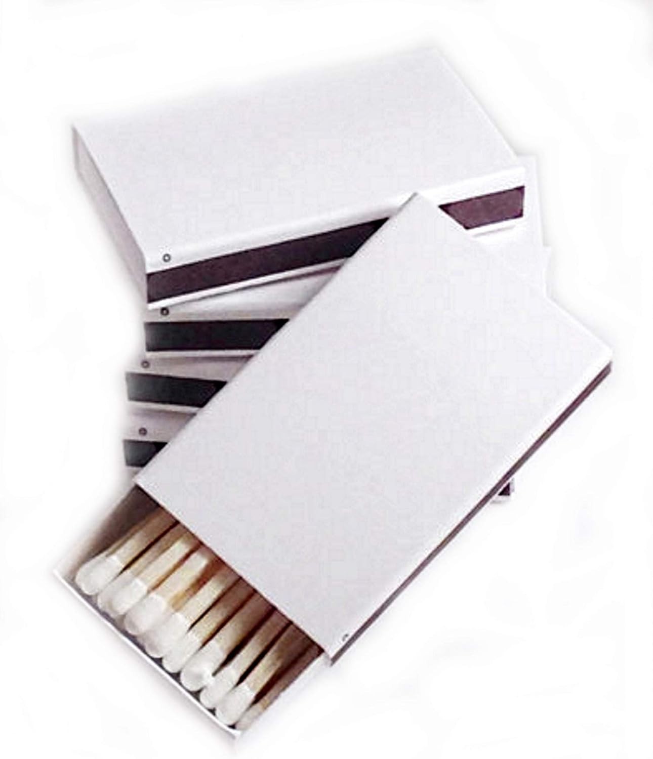 Wooden Match Boxes Matches Pack 50 Plain White Cover Fire Starter Supplies