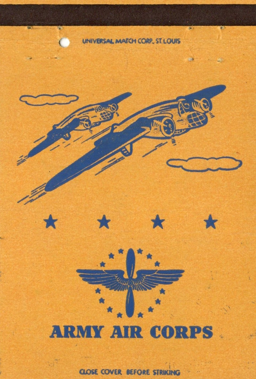 Vintage Matchcover Army Air Corps Royal Flash