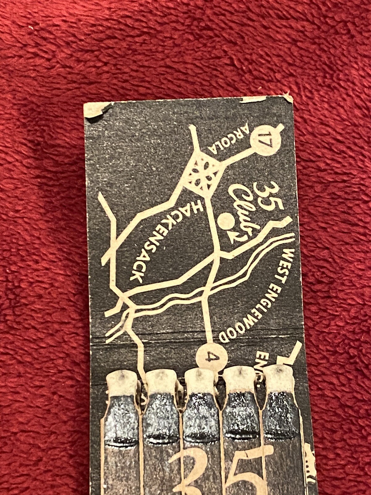 Vintage Feature Matchbook, Full Unstruck, 35 Club in Paramus, NJ.