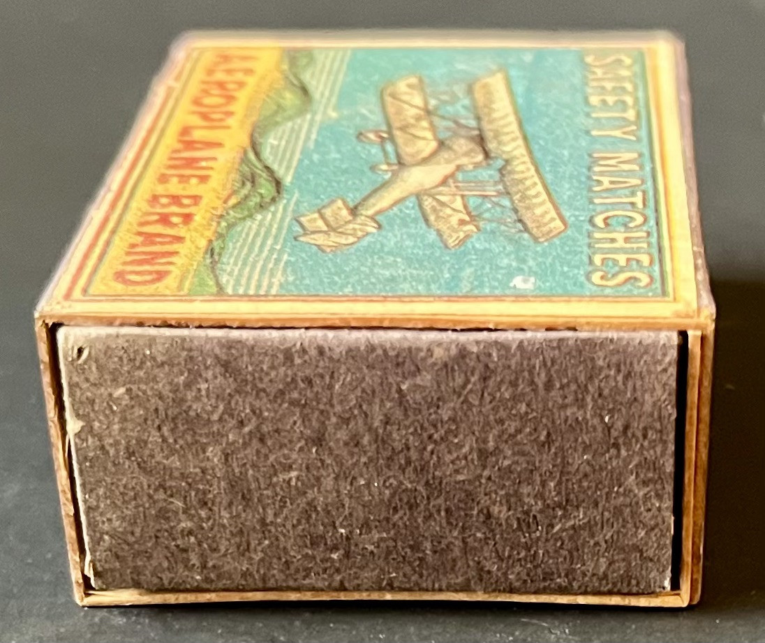 Vintage Antique Aeroplane Brand Safety Matches Full Cardboard Box Early Graphics