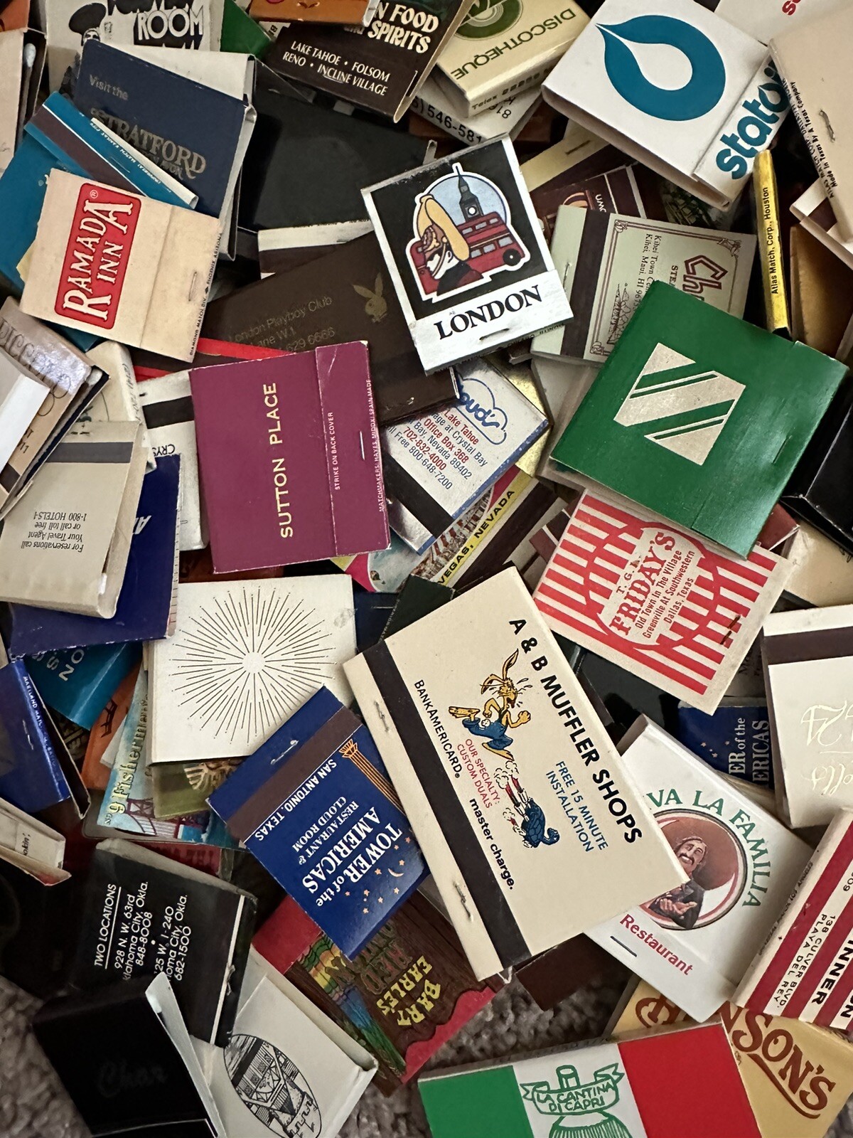 Vintage Matchbooks Unsearched Full & Unstrk Mint Condition Freshest Batch 60 Lot