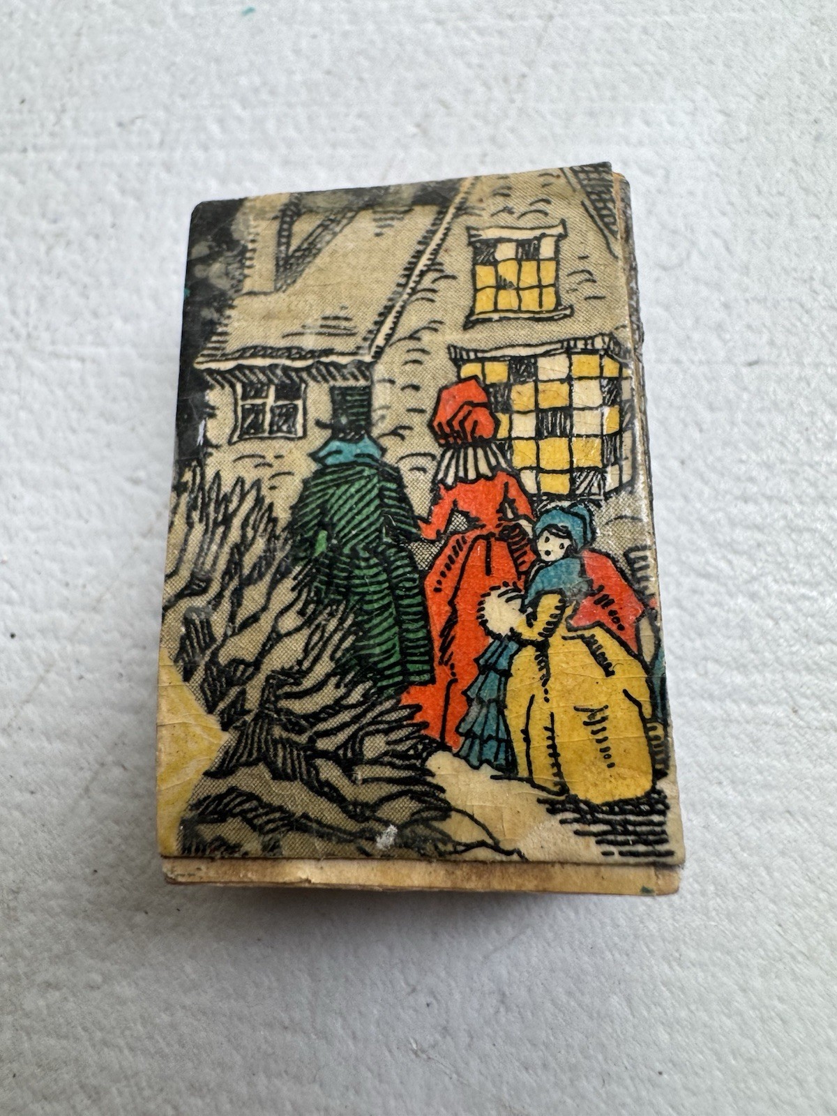 Vintage Antique Matchbook Full Cardboard Box Colorful Graphics Swedish