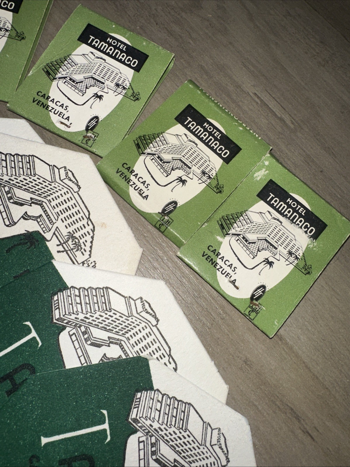 Hotel Tamanaco Caracas, Venezuela, Matchbooks And Drink Coasters Cardboard ￼