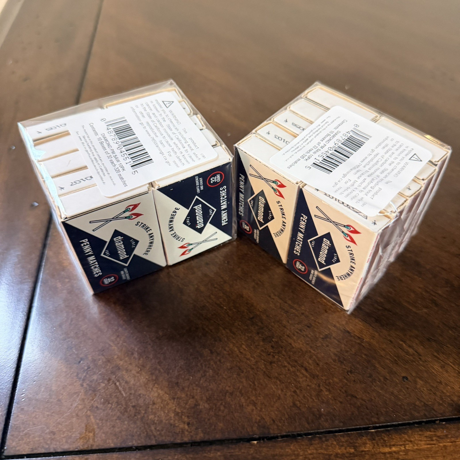 (2 Boxes) Diamond Strike Anywhere Matches Penny Matches Camping 640 Total-New