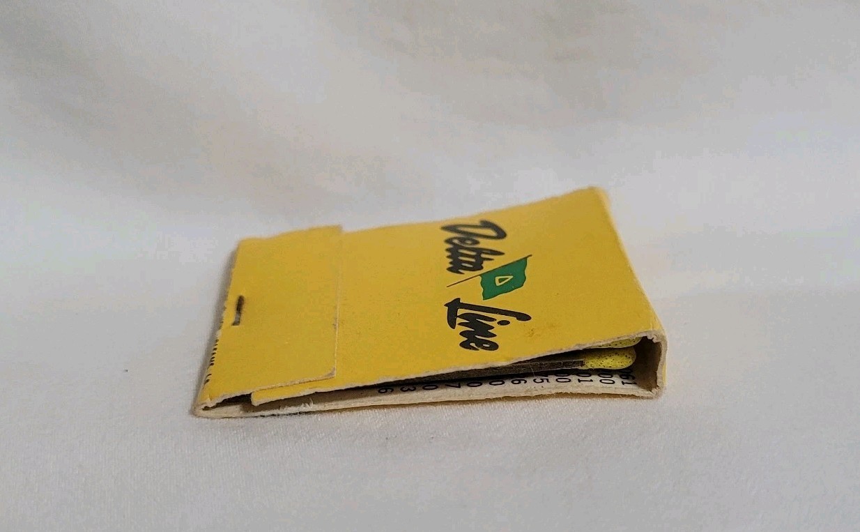 Vintage Delta Steamship Lines Matchbook Advertising Matches Full