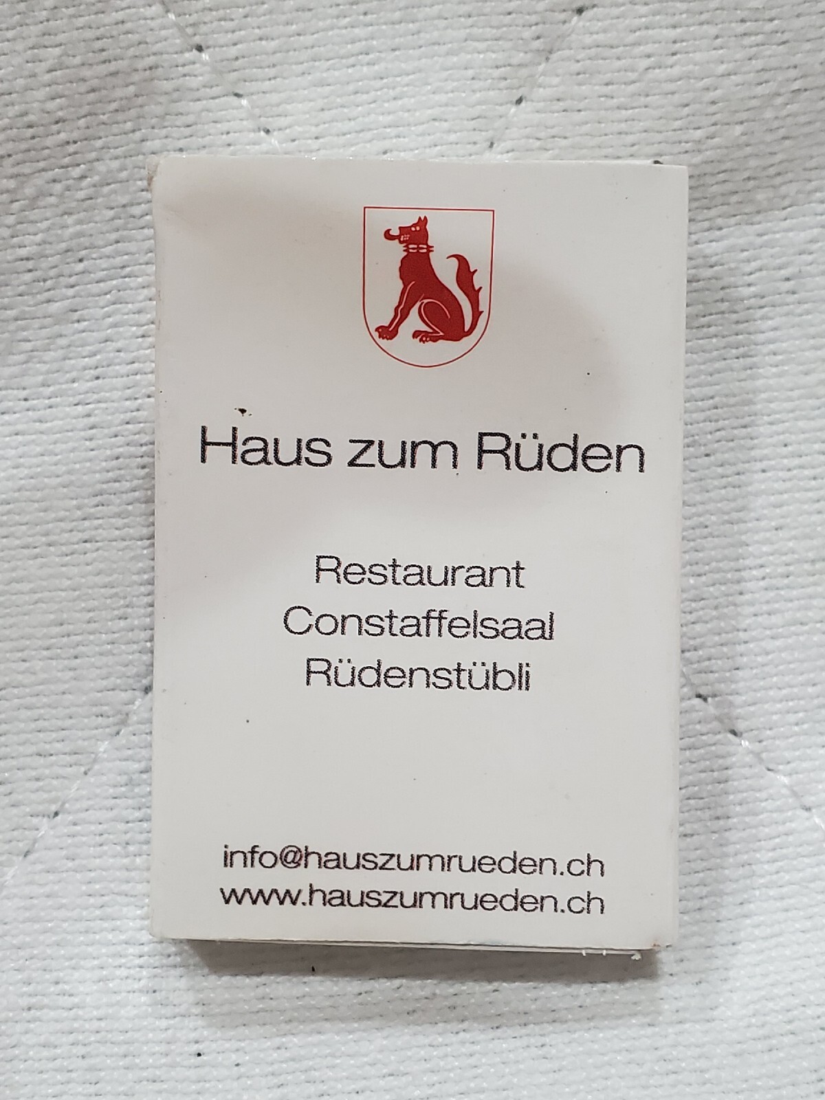 Haus Zum Ruden Fritz Haller-Konig Zurich Switzerland Cardboard Matchbox