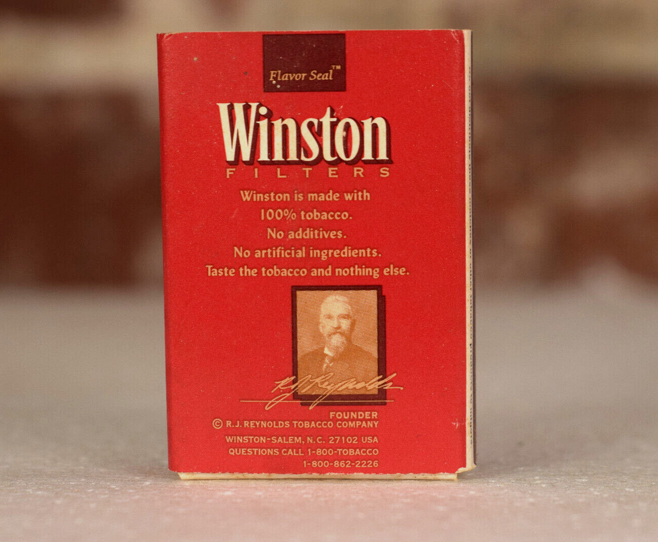 Vintage Winston Cigarettes Box of Wood Matches Advertising