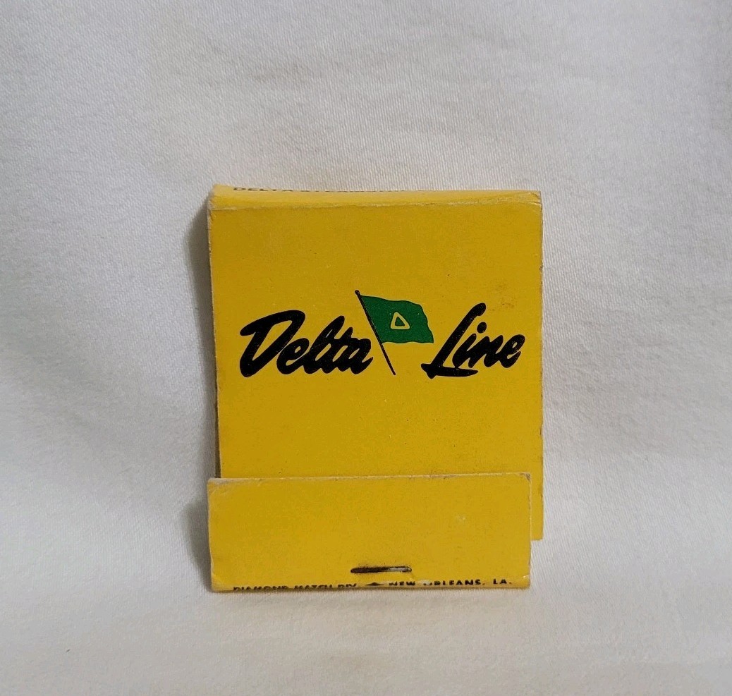 Vintage Delta Steamship Lines Matchbook Advertising Matches Full