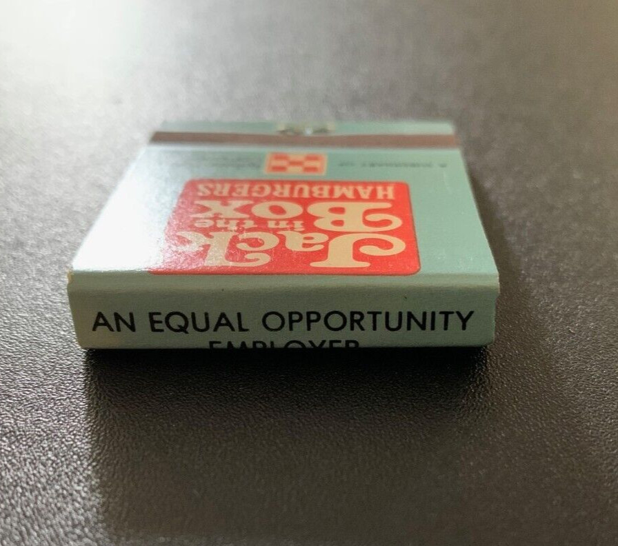 Vintage Matchbook Jack in the Box Ralston Purina Co 1970’s San Diego, CA matches