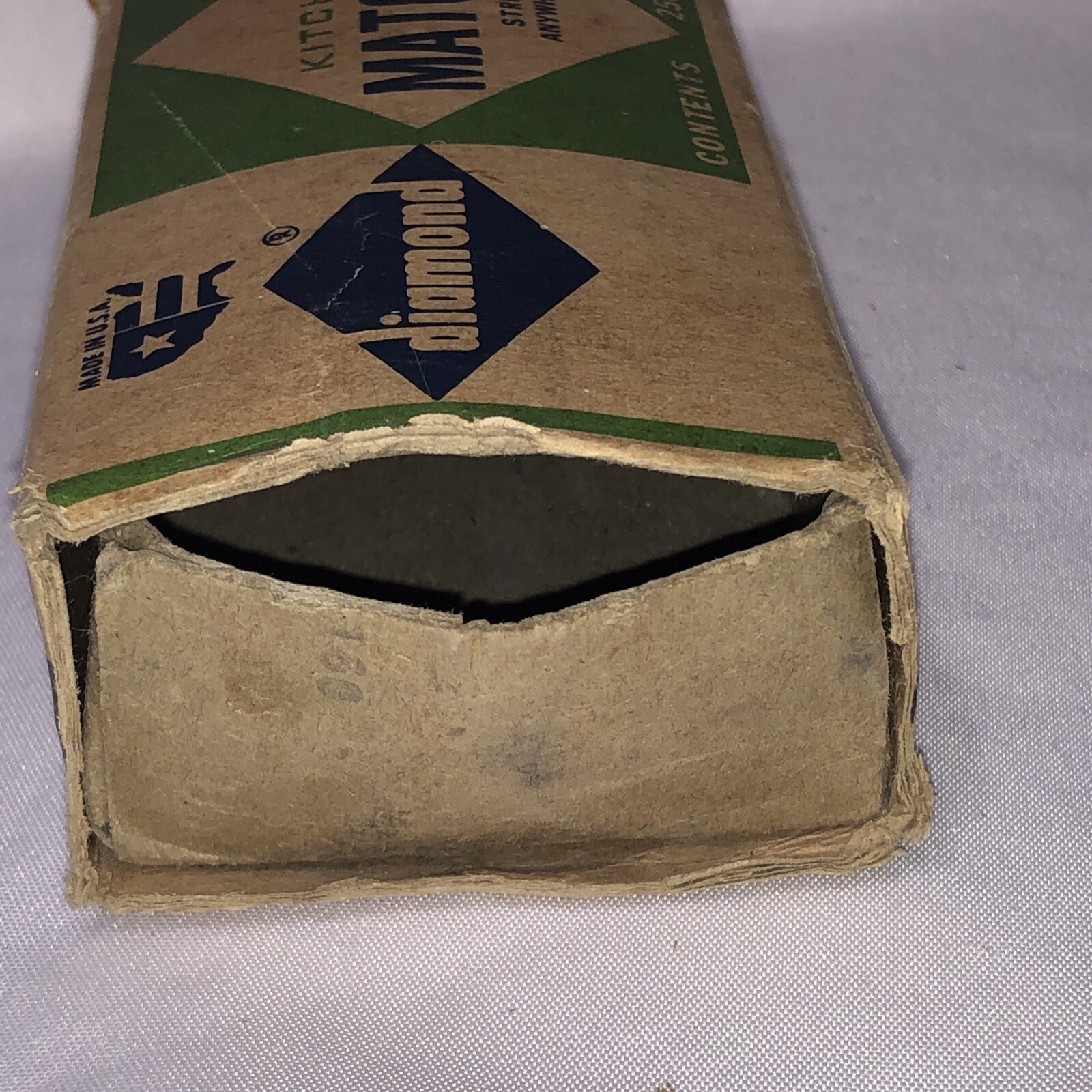 Diamond Kitchen Matches Vtg Cardboard Box 250 Matches USA Hot Air Balloon/u3a